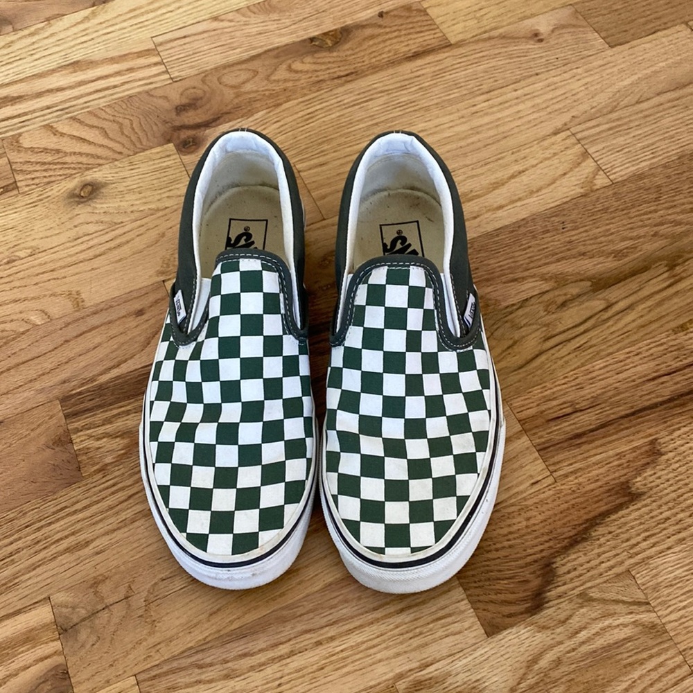 Checkered Van Slip Ons